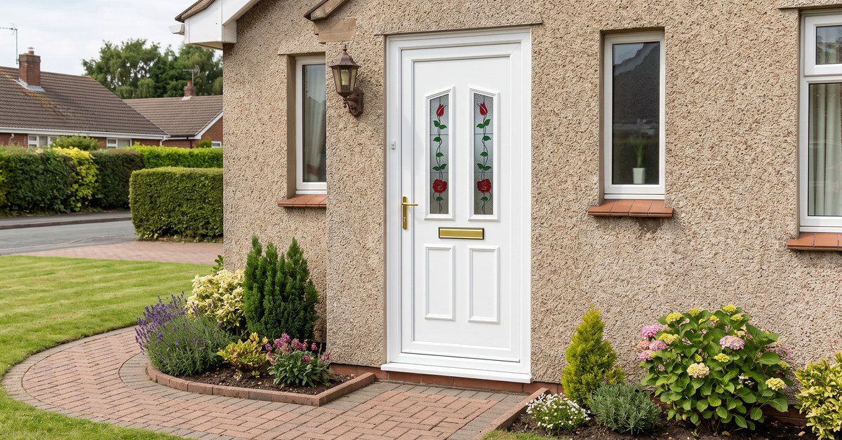 C2LCR uPVC front door fitted C2LCR white uPVC front door fitted to a Staffordshire home – £490 fully fitted