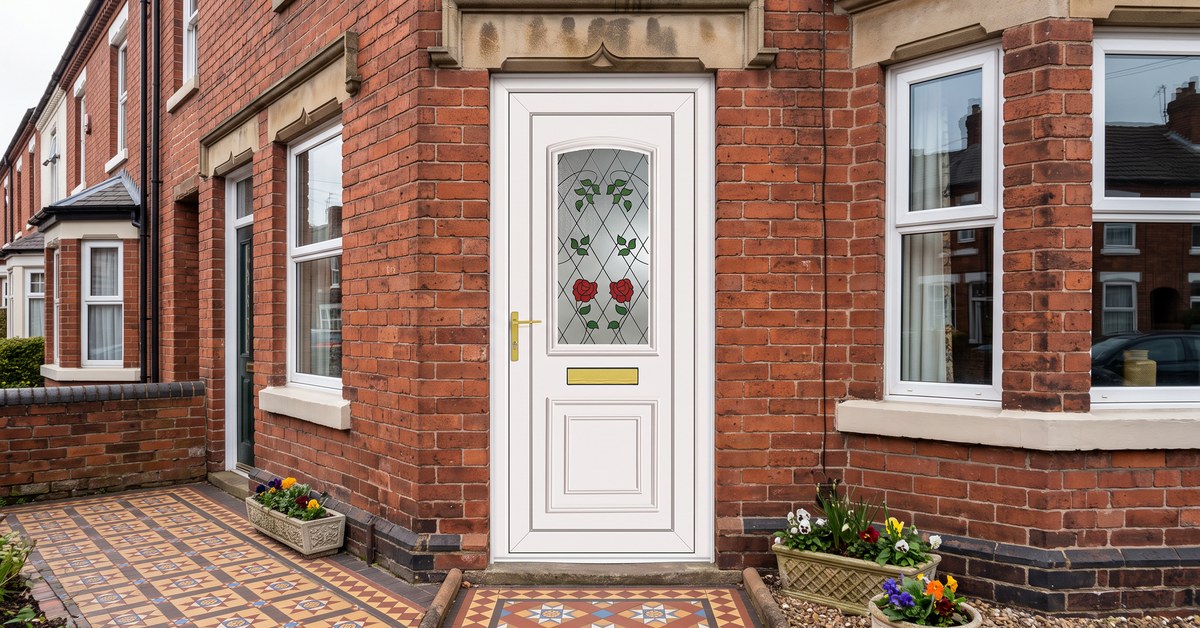 R1CCR uPVC front door fitted R1CCR white uPVC front door fitted to a Staffordshire home – £490 fully fitted
